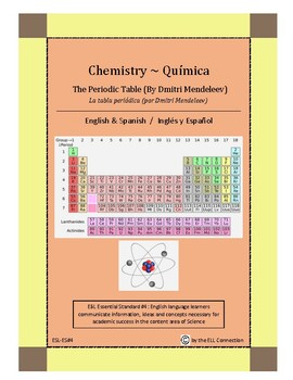 Preview of Newcomers Science ~ Chemistry ~ The Periodic Table (Bilingual Spanish-English)