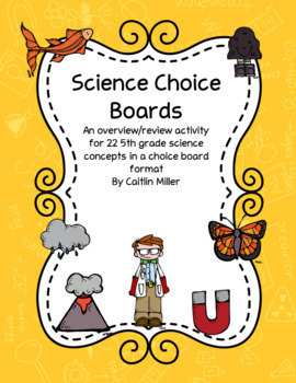 Preview of Science Choice Boards 5th