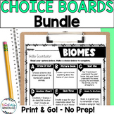 Science Choice Boards *BUNDLE*  - Science Menus and Activi