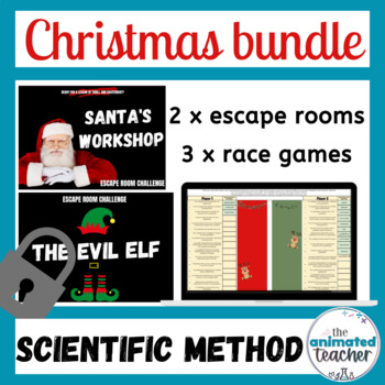 Preview of Science Christmas Activity Bundle Middle School Scientific Method