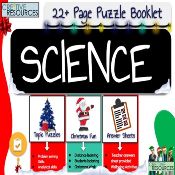 Preview of Science Christmas Puzzle Work Booklet