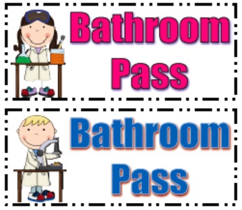 Preview of Science Class Bathroom Passes