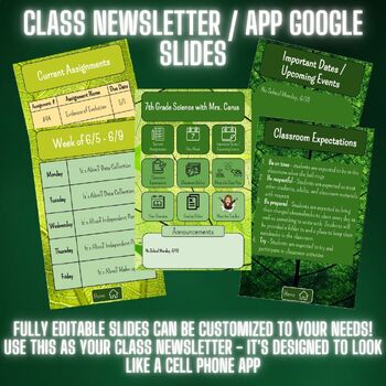 Preview of Science Class Newsletter / Class App (Back to School Must-have!)