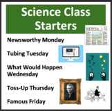 Science Class Starters and Bell Ringer Activities - 40 Wee