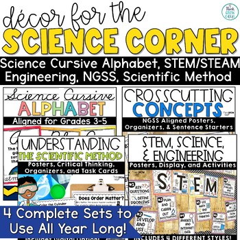 Preview of Science Classroom Decor Alphabet NGSS Standards Scientific Method