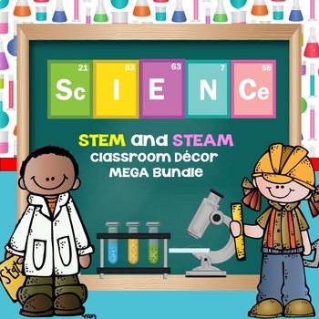 Preview of Science Classroom Decoration Set-MEGA BUNDLE-Editable!