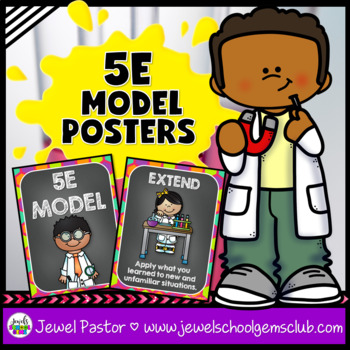 Preview of Science Classroom Decorations | 5E Model Posters Bulletin Board Decor