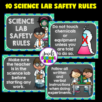 Science Classroom Decorations (Lab Safety Rules Posters) by Jewel's ...