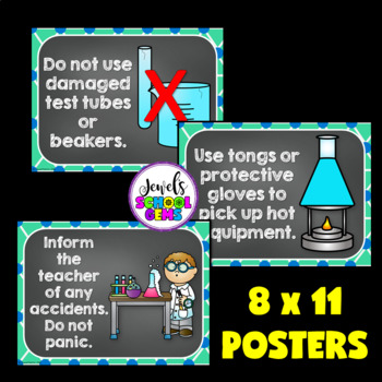 Science Classroom Decorations (Lab Safety Rules Posters) by Jewel's