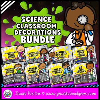 Preview of Science Classroom Decor and Bulletin Board Decorations Bundle