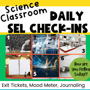 Preview of Science Classroom  & Lab Equipment SEL DAILY CHECK-INS! Social emotional moods