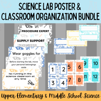 Preview of Science Safety Poster and Classroom Organization Bundle