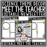 Science Theme Welcome Back to School Letters Editable: Mee