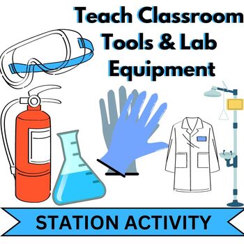 Preview of Science Classroom Tools Lab Equipment Station Activity
