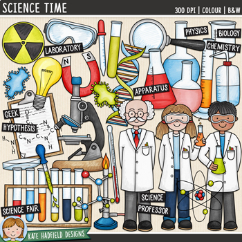 Preview of Science Clip Art: Science Time (Kate Hadfield Designs)