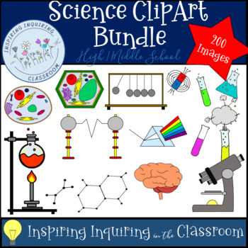 Preview of Science Clipart Bundle High School and Middle School