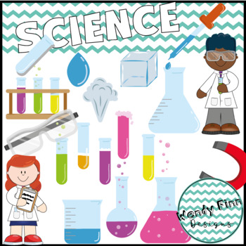 Science Clipart - Kid Scientists and Science Equipment Clipart set