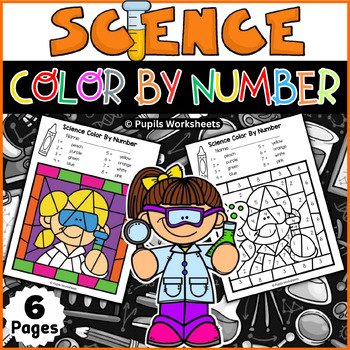 Science Color By Number - Printable Color by Number Worksheets - Math ...