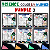 Science Color by Number Bundle 3 of Science Coloring and R