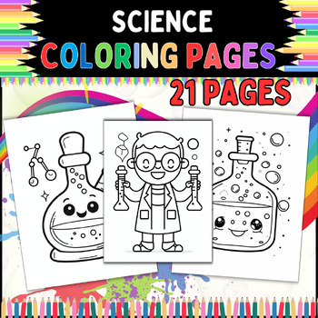 Preview of Science Coloring Pages: Fun & Educational Activity Pack for Grades K-5 :21 Pages