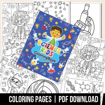 Preview of Science Coloring Pages (PDF Printables)