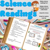 Science Comprehension Readings Biology FUNNY