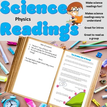 Preview of Science Comprehension Readings Physics FUNNY
