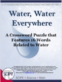 Science Crossword About Water - Features 16 Words Related 