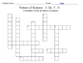 Science Crossword Puzzles: 3 to 6 Grades - Nature of Science - 1