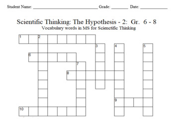 hypothesis wsj crossword