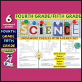 Science Crossword Puzzles 4th/5th Grade | Earth day worksheets