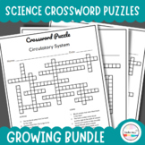 Science Crossword Puzzles Bundle