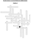 Science Crossword Puzzle for Middle School - General No. 3