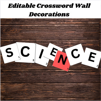 Crossword Wall Decorations EDITABLE by Multisensory Learners TPT