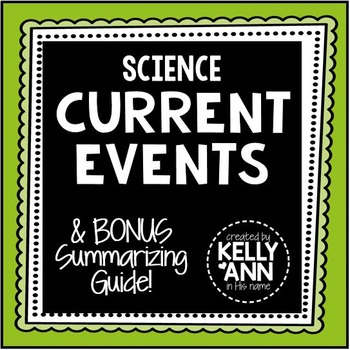 Preview of Science Current Events Worksheets Bundle