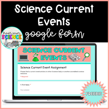 Preview of Science Current Event Template Freebie