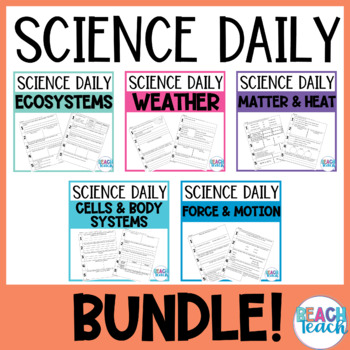 Preview of Science Daily 5th Grade Bundle! - NC Essential Standards