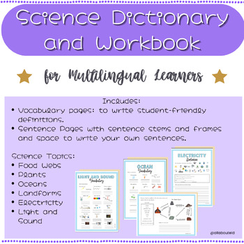 Preview of Science Dictionary and Workbook