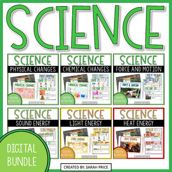 Preview of 2nd - 3rd Grade Physical Science & Energy Lessons and Digital Activities BUNDLE