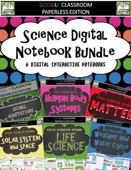 Preview of Science Digital Notebook Bundle - Distance Learning