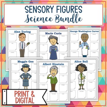 Preview of Science Digital Sensory Figure Body Biographies Bundle - Google Classroom™
