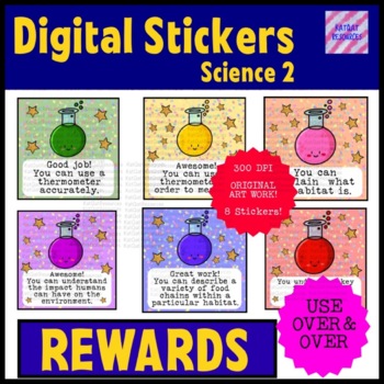 Preview of Science Digital Stickers - Reward and Motivation - 2