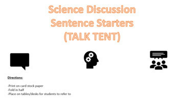 Preview of Science Discussion Sentence Starters (with graphics)