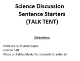 Science Discussion Sentence Starters (Editable version)