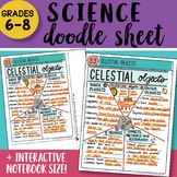Science Doodle Sheet - Celestial Objects - EASY to Use Not