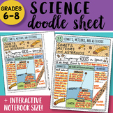 Science Doodle Sheet - Comets, Meteors and Asteroids - Eas