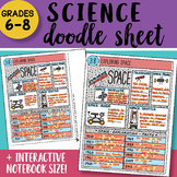 Science Doodle Sheet - Exploring Space - Easy to Use Notes