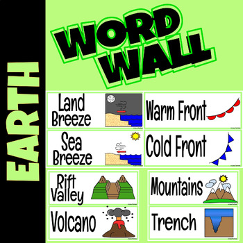 Preview of Science EARTH Word Wall Vocabulary Cards