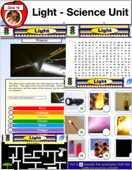 Preview of Science Education - Light Bundle PDF, Powerpoint, Smart Board, etc.