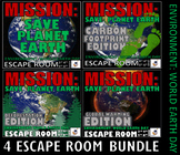 Science - Environment: Earth Day Escape Room Bundle: 38 Ch